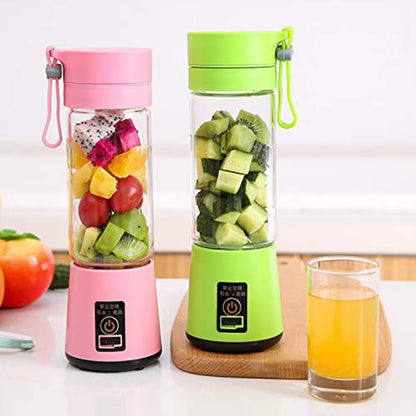 500Ml 4 Blades Mini Portable Electric Fruit Juicer USB Rechargeable Smoothie Maker Blender Machine Sports Bottle Juicing Cup